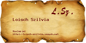 Loisch Szilvia névjegykártya